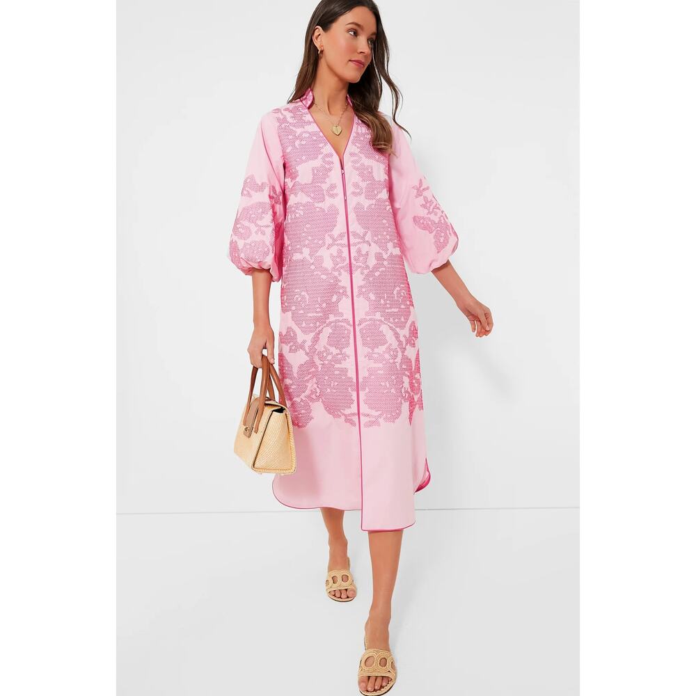 Tuckernuck Pink Floral Midi Dress